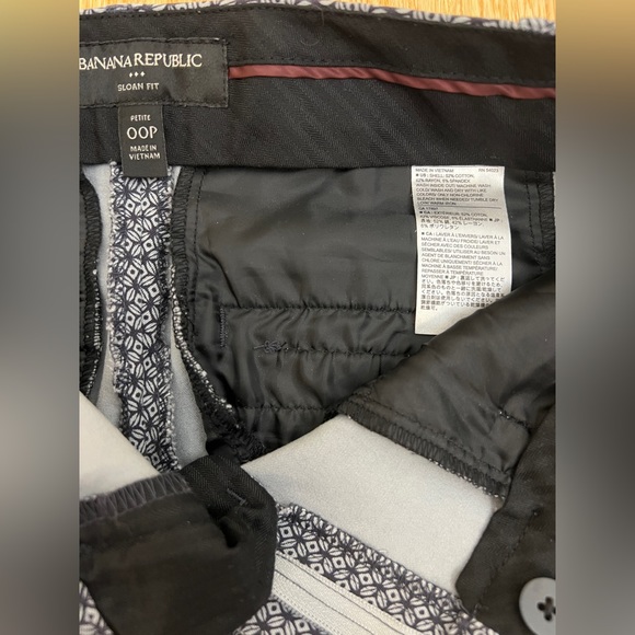 Banana Republic Gray Patterned Sloan Fit Pants, 00P - Picture 3 of 4